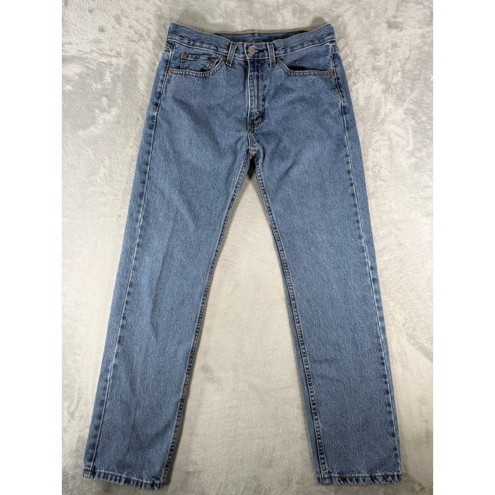 Levis 505 Jeans Mens 31x32 Blue‎ Denim Regular Straight Fit